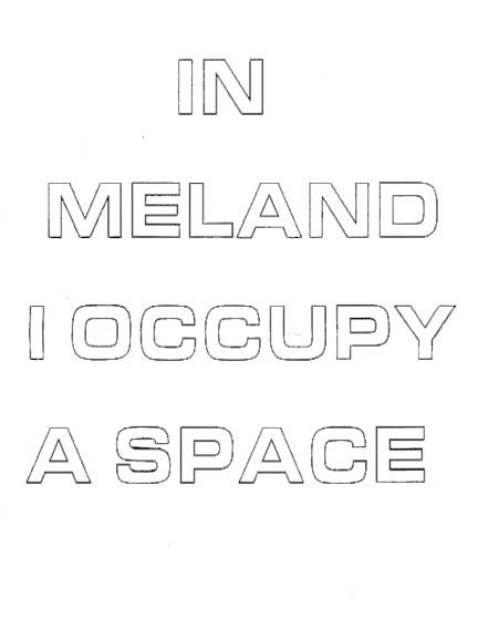 I occupy a space
